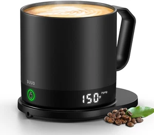 Self Heating Coffee Mug, 14 Oz Temperature Control Smart Mug, Double Sided & Rea - Picture 1 of 8