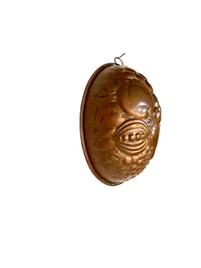 Vintage Copper Fruit Themed Food Mold Wall Mount & Oval Shape 8-1/4" Tall - Picture 1 of 10