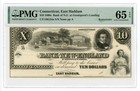 185X $10 Bank of New-England at Goodspeeds Landing - CONNECTICUT Note PMG 65 EPQ