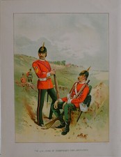 1890 ANTIQUE MILITARY PRINT THE 57th DUKE OF CAMBRIDGE'S OWN (MIDDLESEX)