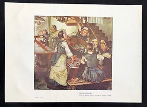 Fish Market Packing Sardines Lucien Simon early Coloured Half-tone Print 1899 - Picture 1 of 3
