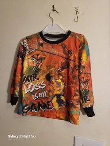 AKADEMIkS Boys NBA Orange Sz 3T LARGE Long sleeve SPORT SHIRT - Picture 1 of 7