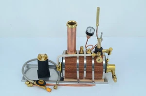 Modelo de caldera de vapor horizontal con silbato de vapor para máquina de vapor marina - Imagen 1 de 12