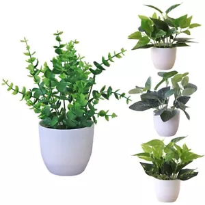 Artificial Potted Flowers Fake False Plants Outdoor Garden Home In Pot Decor UK - Picture 1 of 34