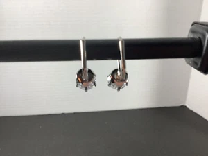 Round Cut Simulated Diamond Drop/Dangle Earrings White Gold Plated - Picture 1 of 4