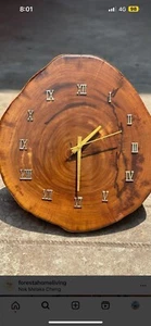 Handmade Wood Chengal Hanging Watch - Picture 1 of 3