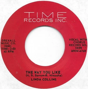 LINDA COLLINS They Way You Like on Time teen girl group popcorn 45 HEAR - Picture 1 of 2