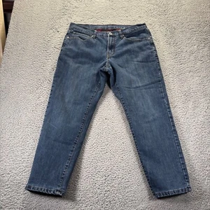 Eddie Bauer Jeans Men 34x30 Blue Medium Wash Cotton Blend Fleece Lined Straight - Picture 1 of 10