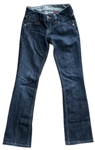 Vtg Y2K Guess Premium Jeans Women's 26 Daredevil Boot Cut Embroidered Flower - Picture 1 of 12