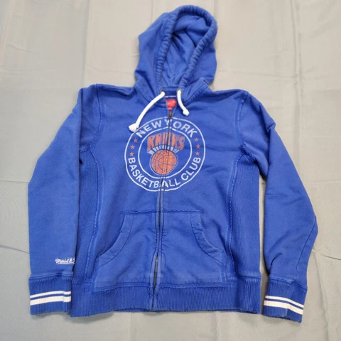 New York Knicks Hoodie Youth Large Mitchell & Ness Distressed Cover
