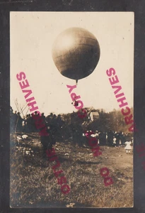 Fitchburg MASSACHUSETTS RPPC 1915 BALLOON LAUNCH Ascension ROLL STONE HILL MA - Picture 1 of 3