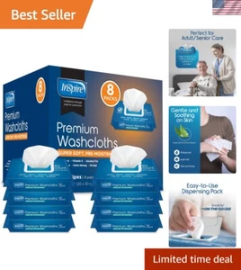 Thick Hypoallergenic Disposable Wash Cloths for Elderly – 8x12 Size, 400 Count - Picture 1 of 11