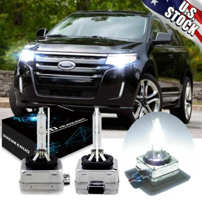 For Ford Edge 2011-2017 - 6000K Xenon HID Headlight Bulbs High & Low Beam Qty2 - Image 1 of 4