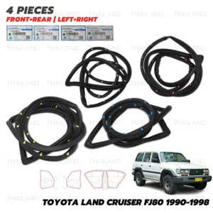 For Toyota Land Cruiser FJ80 1990 - 98 Set Front Rear Door Seal Weatherstrip - Picture 1 of 10