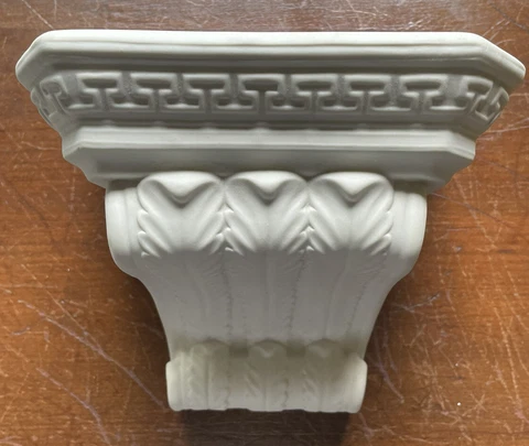 Elegant ceramic wall shelf/ sconce W 6 3/4”, H 5 ½”, D 5 ¼” from Estate Cover