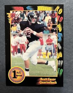 1991 Wild Card Football Brett Favre First Edition Rookie Card #119