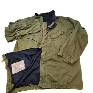 Vtg Military Green Chemical Protective Suit Jacket 8415-00-177-5007 Mens Sz Sm - Picture 1 of 10