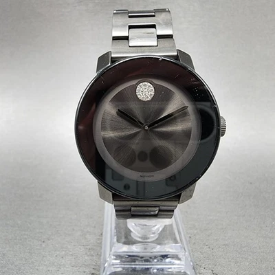 Movado смелые часы женщин 36 мм черный циферблат черный керамический кристалл акцент новый аккумулятор - Изображение 1 из 4