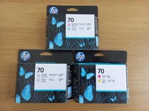 Oryginalne głowice drukujące HP 70 C9405A C9406A C9407A 3-pak - Zdjęcie 1 z 5