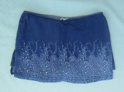 Rave 4 Real Stretch Blue Denim Pull On Skort Size M - Image 1 of 4