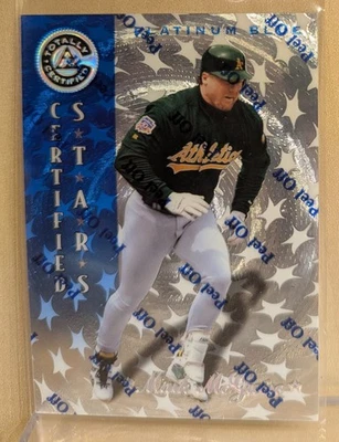 1997 Pinnacle Totally Certified PLATINUM BLUE #139 Mark McGwire RARE PARALLEL - Image 1 of 2