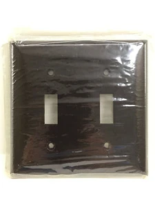 PASS/Seymour SP2/S91072 Two Gang Brown Decorator Wall Plate - Picture 1 of 2