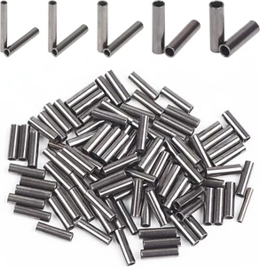 Copper Barrel Crimp Sleeves,100Pcs Single or Double Barrel Copper Sleeves Wire - Picture 1 of 12