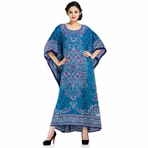 Dress Loose Summer Beach Maxi Kaftan Boho Women Long Womens Tunic Plus Sundress - Picture 1 of 5