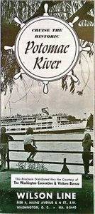 Folleto Wilson Line Cruise the Potomac River 1961 - Imagen 1 de 4