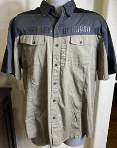 Harley Davidson Short Sleeve Button Front Shirt 2XL 2 Tone Vented - Picture 1 of 9