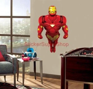 IRON MAN Decal Removable WALL STICKER Art Decor Mural Avengers Marvel Super Hero - Picture 1 of 1