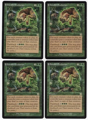 Parallel Evolution x4 4x 2002 Torment PLAYSET Green Rare Sorcery MTG SP - NM AZ4 - Image 1 of 2