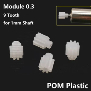 Module 0.3 Plastic Pinion Gear 9 Tooth for 1mm Shaft Motor Toy RC Car Model DIY - Picture 1 of 6
