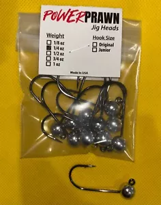 10 SALT STRONG Round Ball Jig Heads Jigs 1/8 1/4 5/16 3/8 1/2 5/8 3/4 1oz - Picture 1 of 1