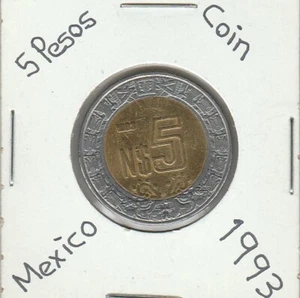 Mexico: $ 5 Pesos Coin Year 1993. - Picture 1 of 2