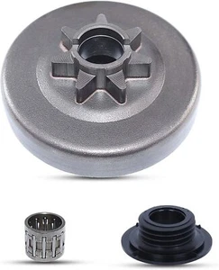 Kit batteria frizione pignone 3/8"-7 tracce per Husqvarna 455 460 Rancher # 537291604 - Foto 1 di 9