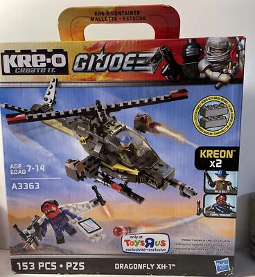 KRE-O, G.I. JOE, LIBÉLULA XH-1, KIT #A3363, EXCLUSIVO TOYSRUS, 153 PIEZAS, NUEVO EN CAJA Foto 1 de 4