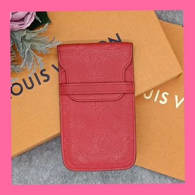 Estuche suave para teléfono inteligente Louis Vuitton Empreinte rojo Origan M60376 CA2152 raro YK621 Foto 1 de 4