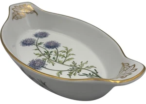 Spode Stafford Flowers 'Gilia' China Serving Dish Gold Trim Oval Design - Picture 1 of 7