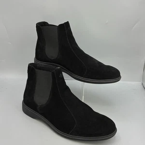 Stivali Amberjack Chelsea da uomo taglia 10 M Midnight neri fodera in camoscio e montone - Foto 1 di 9