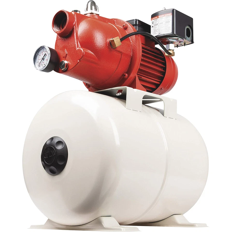 Red Lion Cast Iron Shallow Well Jet Pump with 5.8-Gallon Tank, 1/2 HP, 816 GPH, - Image 1 of 4