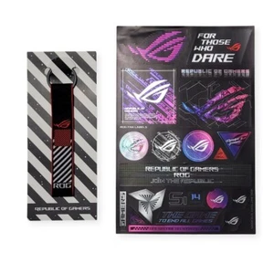 ASUS Rog Republic of Gamers Keychain and sticker sheet - Picture 1 of 7