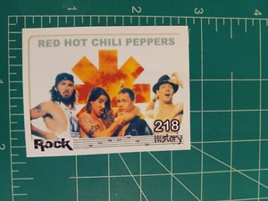 2020 ROCK HISTORY music Sticker Card Brazil RED HOT CHILI PEPPERS GROUP BAND 218