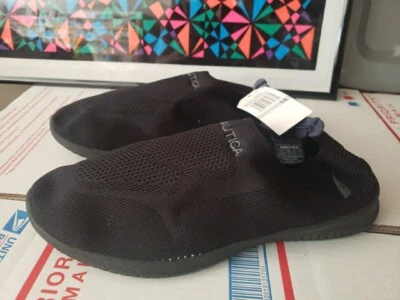 Sandalias impermeables Nautica negras para hombre 10 SANTOS ZAPATOS DE AGUA sin cordones (T3#18) Foto 1 de 4