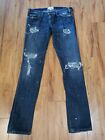 Current  Elliot Distressed Paint Drop Denim Jeans Women Size 26 X 325