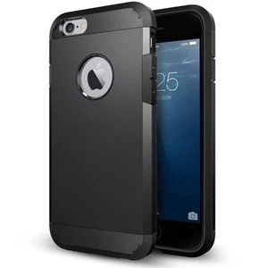 Quality Case for iPhone 6 Plus 6S Plus 5.5" Armor Hybrid Shock Proof Cover Black - Picture 1 of 1