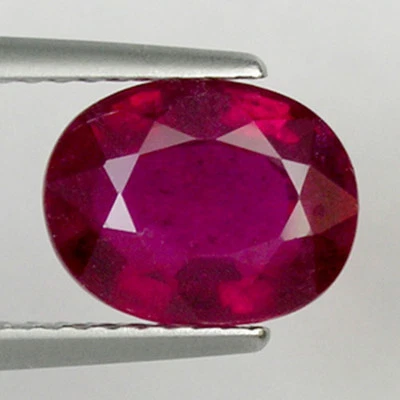 3.08 ct   BEAUTIFUL - PINKISH RED 100% NATURAL RUBY AFRICA -  OVAL  1128 DL - Image 1 of 2