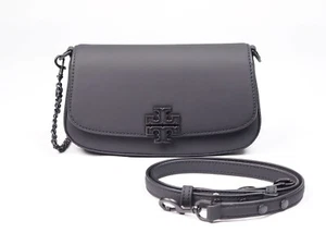 Tory Burch Britten Matte Black Convertible Crossbody Shoulder Bag with Dust Bag - Picture 1 of 13