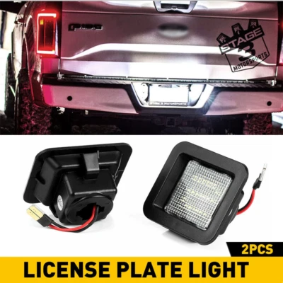 2x Conjunto de luces LED blancas de matrícula para Ford F-150 2015-2022 6000 k Foto 1 de 4