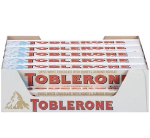 Toblerone Swiss White Chocolate Bars with Honey & Almond Nougat 20 - 3.52 oz - Picture 1 of 5
